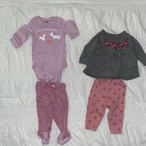 Baby girl outfit bundle size 3 months